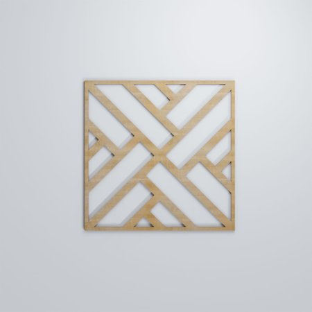 Ekena Millwork Large Killeen Decorative Fretwork Wood Wall Panels, Hickory, 23 3/8"W x 23 3/8"H x 3/8"T WALW24X24X0375KLNHI